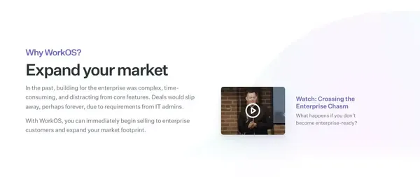 WorkOS — Your app, Enterprise Ready. - Landing design inspiration