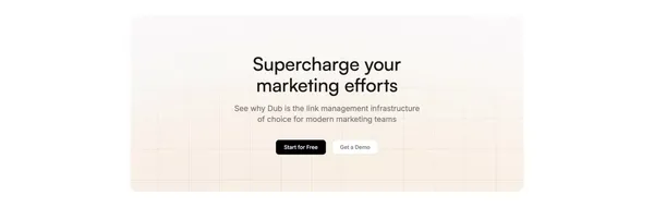 Dub.co - Link Management for Modern Marketing Teams - Landing design inspiration