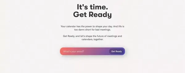 Ready — The calendar you need to meet - Landing design inspiration