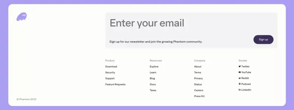 Phantom — Crypto & NFT Wallet — Solana | Ethereum | Polygon - Landing design inspiration