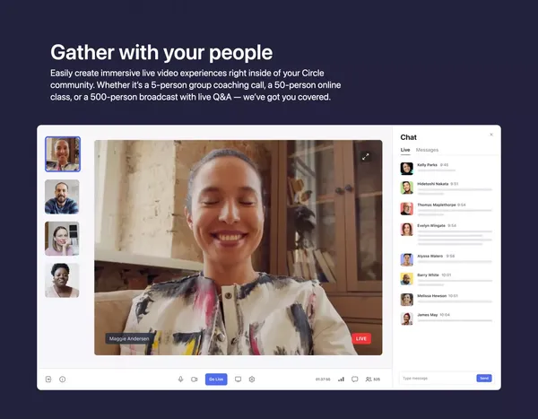Circle: The all-in-one community platform for creators and brands - Landing design inspiration
