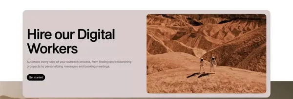 11X – Digital workers, Human results - Landing design inspiration