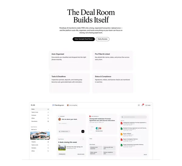 Pending.com - Landing design inspiration