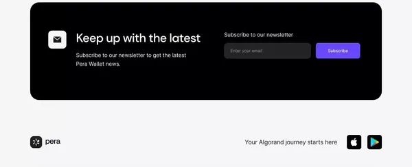 Pera Algo Wallet – Simply the best Algorand wallet. - Landing design inspiration