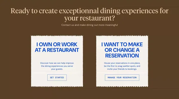 Restaurant software and restaurant management application - Landing design inspiration
