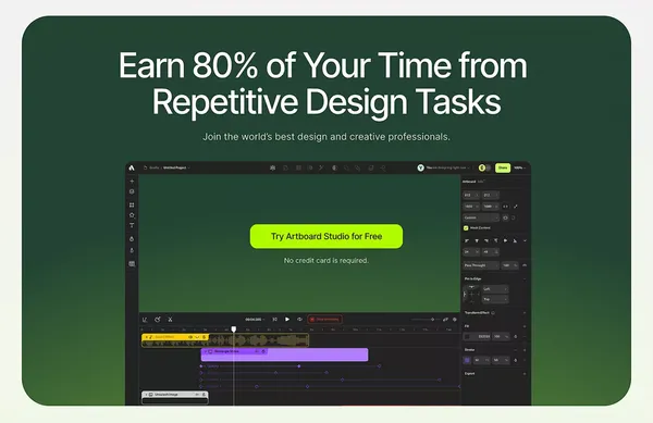 Artboard Studio â Visual Content Creation Tool For Designers - Landing design inspiration