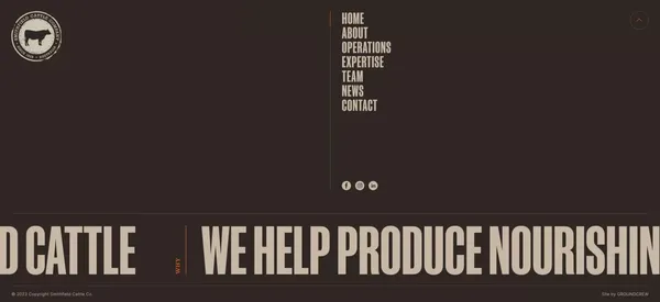 Smithfield Cattle Co. - Landing design inspiration