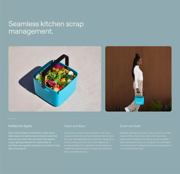SEPURA | The World's First Composting Garbage Disposal– Sepura Home - Landing design inspiration
