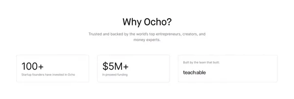 Ocho - Building Wealth for Business Owners - Landing design inspiration
