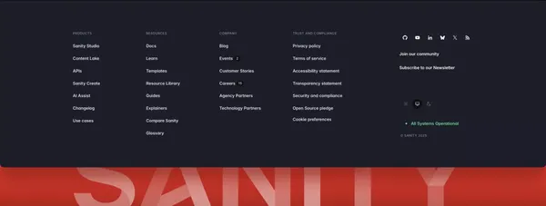 The Content Operating System | Sanity - Landing design inspiration
