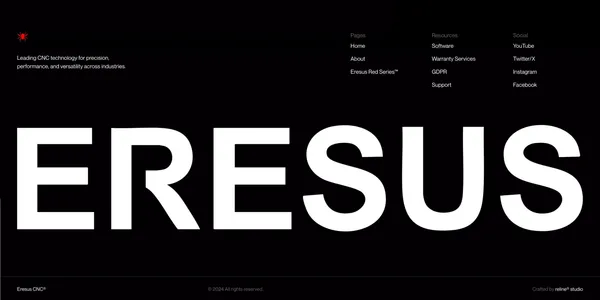 Eresus CNC | Precision Meets Power - Compact CNC Machines - Landing design inspiration