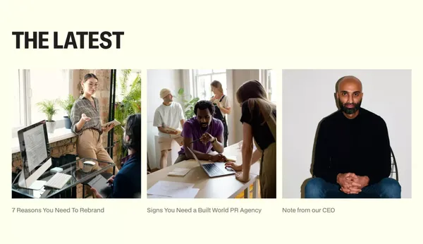 Global Brand & Content Agency for Built World Innovators | Bloxspring - Landing design inspiration