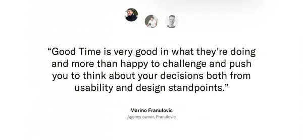 Goodtime — No-code design subscription - Landing design inspiration