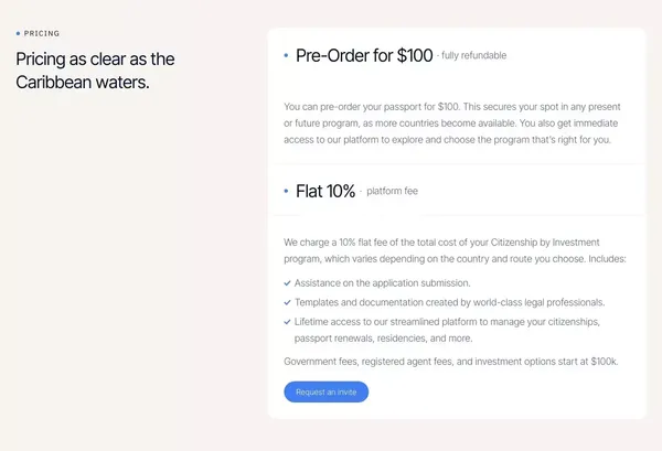 Baseflow. The fastest Citizenship by Investment. - Landing design inspiration