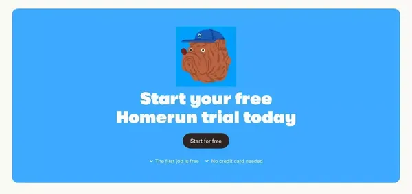 Homerun: where hiring comes together - Landing design inspiration