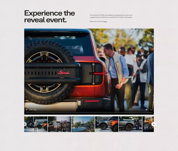 Scout Motors - Landing design inspiration
