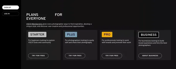 VSCO Photo Editor & Video Editor - Desktop & Mobile App - Landing design inspiration