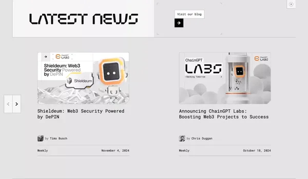 ChainGPT Labs | Fund, Incubate and Accelerate Web3 Projects - Landing design inspiration