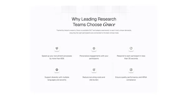 AI for Clinical Trial Recruitment and Engagement - Grove - Landing design inspiration