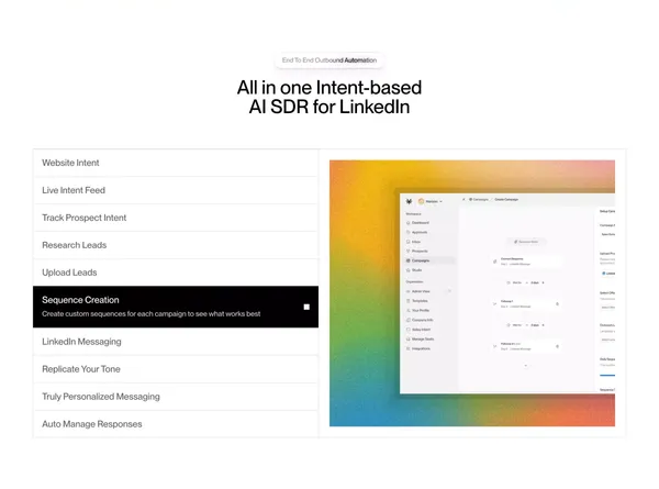Valley | Intent based outreach on LinkedIn to Grow your Pipeline - Landing design inspiration