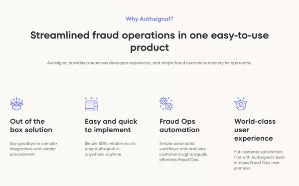 Authsignal - Home - Landing design inspiration