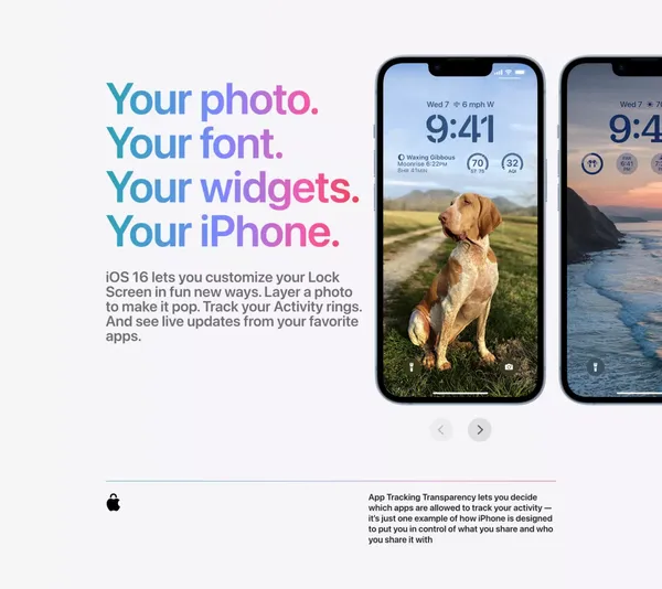 iPhone 14 and iPhone 14 Plus - Apple - Landing design inspiration