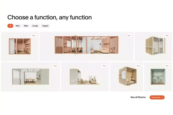 Modular room-in-room system flexible office future | OmniRoom by Mute - Landing design inspiration