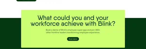 Blink - The Employee Experience App for Everyone | Blink - Landing design inspiration