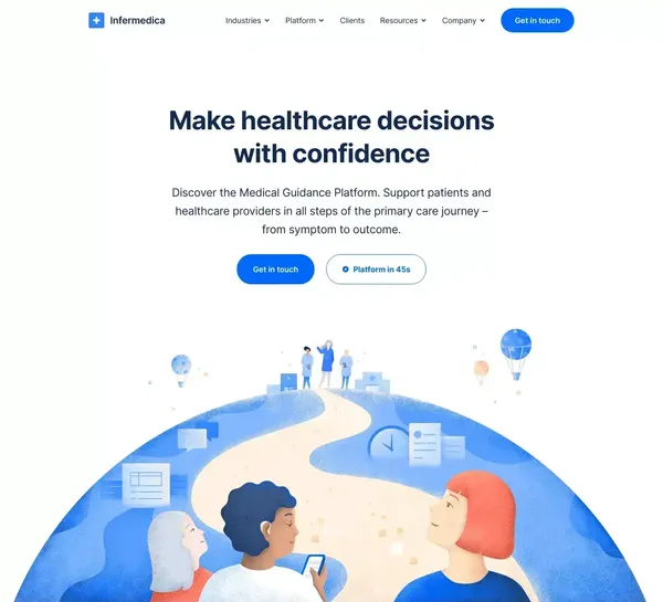Homepage - Infermedica - Landing design inspiration