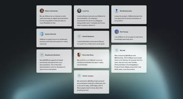 GitBook - Landing design inspiration
