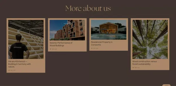 Kozowood - In balance with nature - Landing design inspiration