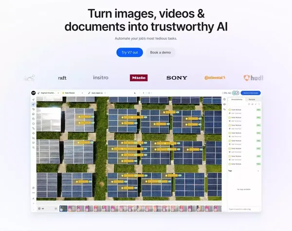 V7 Gen AI & Darwin | Accelerate AI Development & Automation - Landing design inspiration