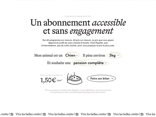 Pepette — Petfood Nouvelle Génération - Landing design inspiration