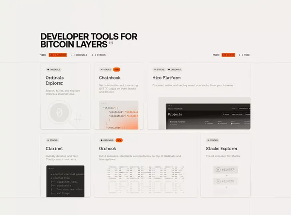 Hiro – Developer tools for Bitcoin layers - Landing design inspiration
