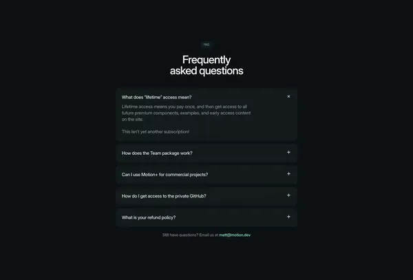 Motion+ — Level up your animations with the all-in membership - Landing design inspiration
