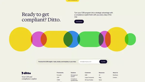 Ditto – CSR & Compliance with AI | Multiply Real Impact - Landing design inspiration