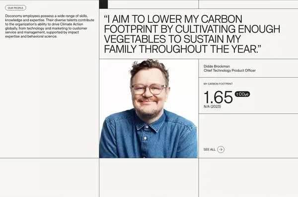 Doconomy - Landing design inspiration