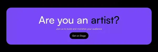 Stage - The world needs a Stage - Landing design inspiration
