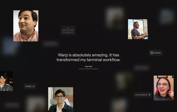 Warp: The intelligent terminal - Landing design inspiration