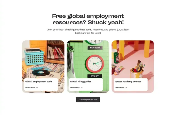 Global HR Software | Hire Anywhere, Thrive Everywhere | Oyster® - Landing design inspiration