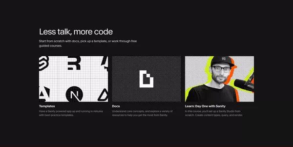 The Content Operating System | Sanity - Landing design inspiration