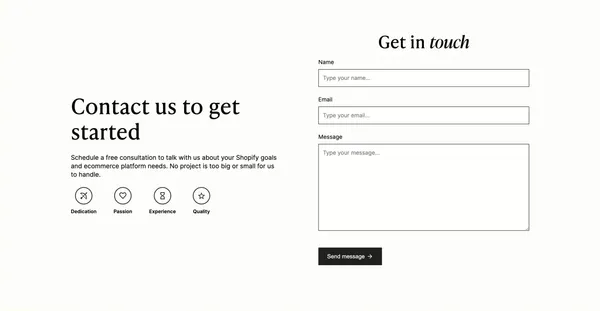 Shopify Plus Development  Agency - Custom Shopify Solutions - Landing design inspiration
