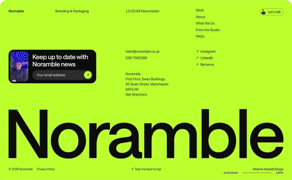 Noramble | Brand & Packaging Design Studio Manchester - Portfolio design inspiration