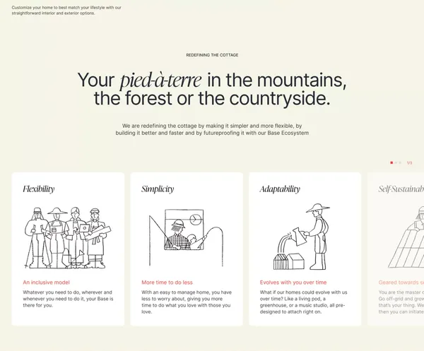 Base Habitation – Let the wild in. Find your Base. - Landing design inspiration