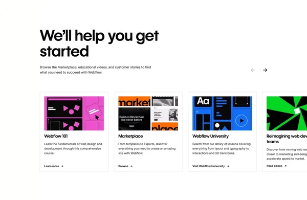 Webflow: Create a custom website | No-code website builder - Landing design inspiration