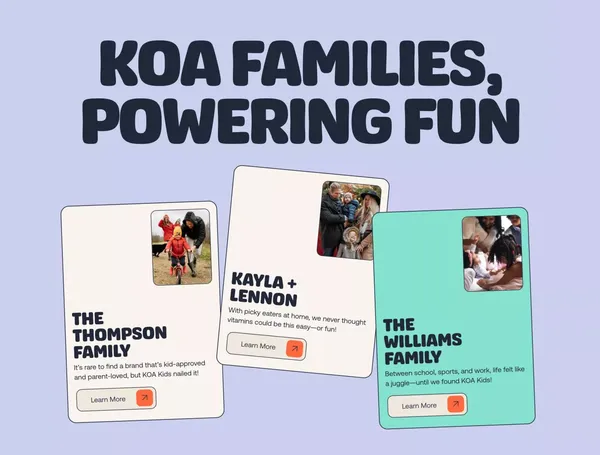 KOA Kids Vitamins — Kids' wellness made wonderful - Landing design inspiration