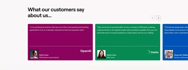 Clay |  Go to market with unique data — and the ability to act on it - Landing design inspiration