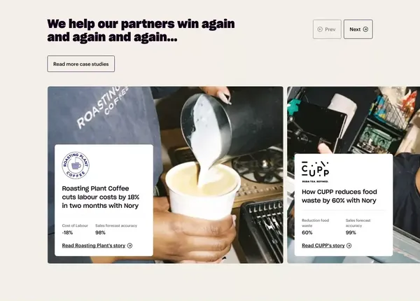 Nory — AI-Driven Restaurant Management Software - Landing design inspiration