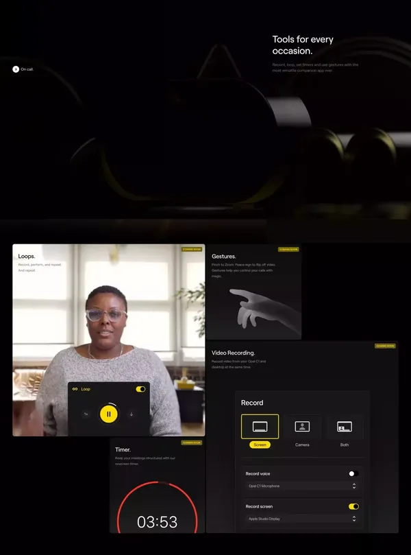 Composer — The magic behind the camera - Landing design inspiration