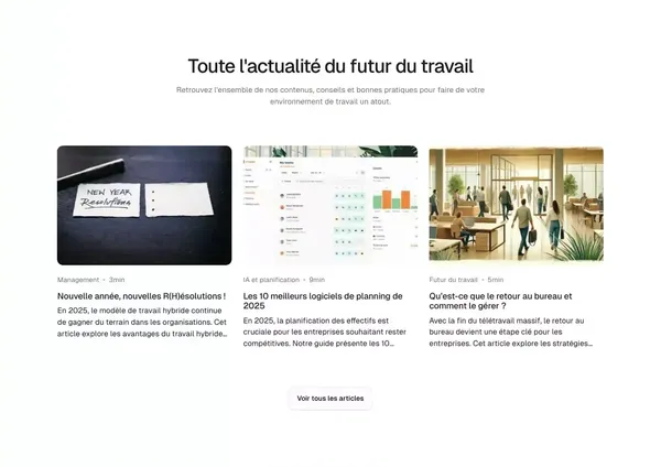 m-work | Application de suivi du télétravail & logiciel flex-office - Landing design inspiration